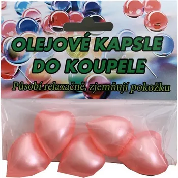 Olejové kapsle do koupele 5 ks srdíčka