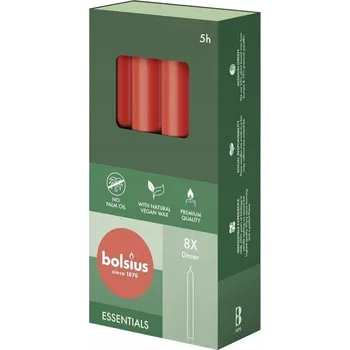 Svíčka Tradiční parafinová svíčka bez vůně Bolsius 8 ks