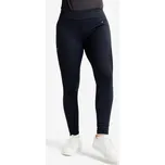 FOUGANZA Dámské zimní jezdecké legíny hřejivé se silikonovými rajtfleky S ČERNÁ