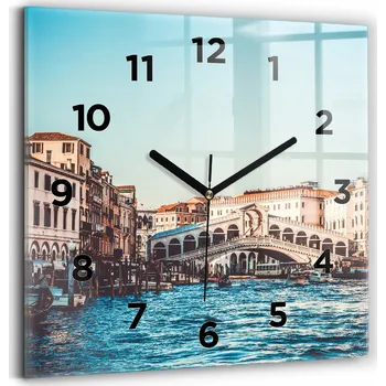 Hodiny Nástěnné hodiny Wallfluent modré 30 cm