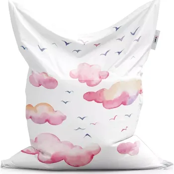 Sedací pytel Sablio Sedací vak Classic Růžové mraky - 200x140 cm