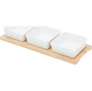 SADA MISEK NA PŘEDKRMY, SNACKY, DIPY A OMÁČKY, BÍLÁ, 3 KS