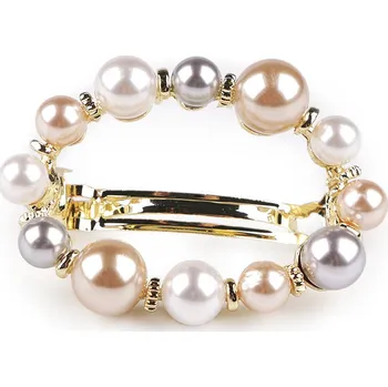 Francouzská spona do vlasů s perlami Varianta: perlová, Balení: 1 ks