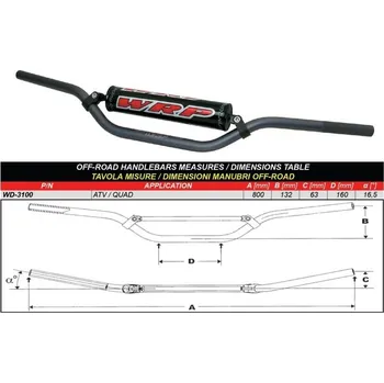 Chránič řídítek pro čtyřkolku Řídítka WRP PRO-TECH ATV/QUAD Tmavě šedý SUZUKI LT-F500F Quad Runner 1998-2002