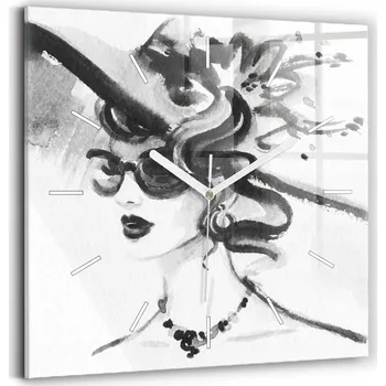 Hodiny Nástěnné hodiny Wallfluent černé 30 cm