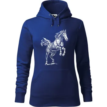 Dámská mikina Mikina - Kůň 2 Barva: Královská modrá (05), Velikost: XXL, Střih: Dámské