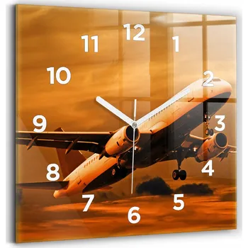 Hodiny Nástěnné hodiny Wallfluent oranžové 30 cm