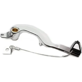 Brzdový pedál MOTION STUFF 83P-0671002 silver body, black steel fixed tip Pevný hrot z oceli YAMAHA YZ 400 F 1998-1999