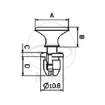 Nýty plastové sada JMT 10 kusů 2H784766