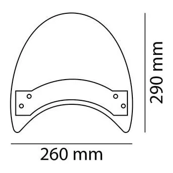 Plexi štít PUIG ROADSTER 0444H kouřová universal, fixations on front forks KAWASAKI EN 500 1996-2003