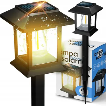 Venkovní osvětlení SOLÁRNÍ LAMPA ZAPICHOVACÍ ZAHRADNÍ VODĚODOLNÁ SENZOR SOUMRAKU ŽÁROVKA