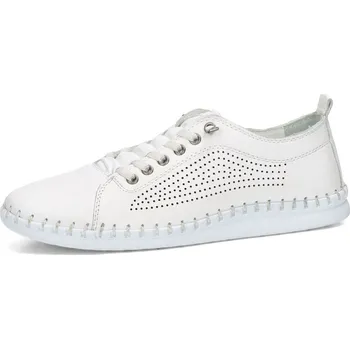 Dámské polobotky Robel dámské kožené polobotky - bílé