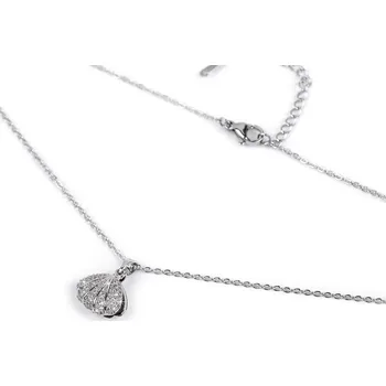 Náhrdelník Náhrdelník z nerezové oceli mušle s perlou Varianta: stříbrná, Balení: 1 ks