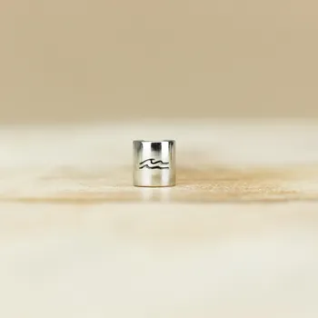 Dětské navlékací korálky Korálek Vlny Barva: Stříbrná