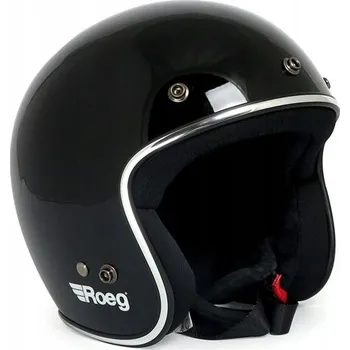 Helma na motorku Přilba Roeg Jett Black Gloss, Harley, Chopper