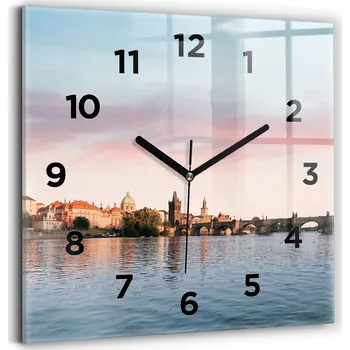 Hodiny Nástěnné hodiny Wallfluent odstíny růžové 30 cm