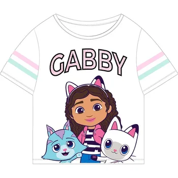 Dívčí tričko Crop Top Gabby´s Dollhouse bílé 104