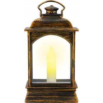 Lucerna LED LAMPION LUCERNA NA BATERIE SVÍTILNA NA HROB ČERNÁ VÁNOČNÍ DEKORACE