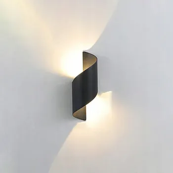 Nástěnné svítidlo 10W LED SVÍTIDLO NA ZEĎ MODERNÍ ČERNÉ NÁSTĚNNÉ SVÍTIDLO SPINER LED