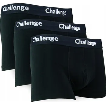 Pánské spodní prádlo PÁNSKÉ BOXERKY 3KS ČERNÉ S Challenge