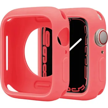 Pouzdro na mobilní telefon Ochranné silikonové pouzdro pro Apple Watch 38mm / 40mm - korálové