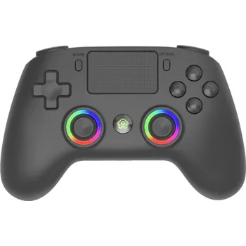 Herní ovladač PS4 bezdrátový ovladač černý s RGB podsvícením V2
