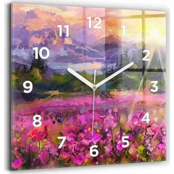 Hodiny Nástěnné hodiny Wallfluent růžové 30 cm