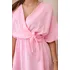Dámské šaty Mušelínové šaty s pasem světle růžové uni