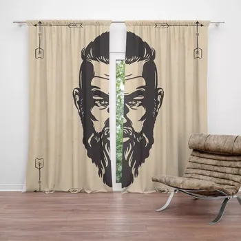 Závěs Sablio Závěsy Vikingové Pergamen: 2ks 140x250cm