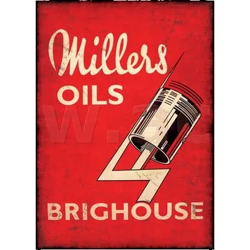 Plechová cedule Millers Oils Brighouse - 30x40 cm 75694