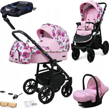 Kočárek Dětský kočárek 4v1 BabyLux ColorLux: sporťák, hluboká korba, autosedačka, základna ISOFIX