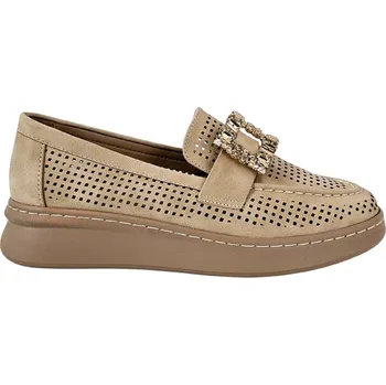 Dámské polobotky Laura Biagiotti Béžové dámské mokasíny Laura Biagiottii Nubuk Sand Velikost: 37