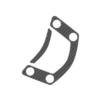 Ochranné nálepky na "brýle" PUIG X-TREME 5069C karbonový vzhled KAWASAKI ER-6f 2009-2011