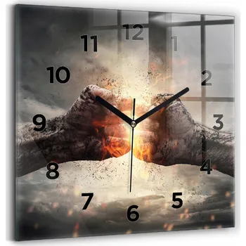 Hodiny Nástěnné hodiny Wallfluent černé 30 cm