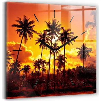 Hodiny Nástěnné hodiny Wallfluent oranžové 30 cm