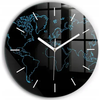 Hodiny Nástěnné hodiny Wallfluent černé 60 cm