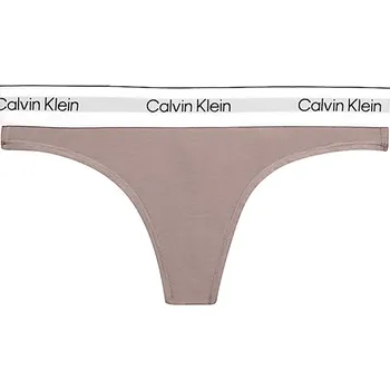 Kalhotky Dámská tanga Modern Cotton Nat QF7050E-5R4 - Calvin Klein L
