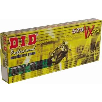 Řetězová sada pro motocykl řetěz 525VX, D.I.D. - Japonsko (barva černá, 104 článků vč. spojky ZJ) TRIUMPH Bonneville 865 SE 2009-2013