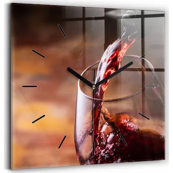 Hodiny Nástěnné hodiny Wallfluent červené 30 cm