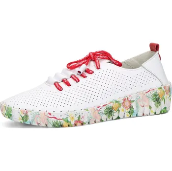 Dámské polobotky Robel dámské kožené polobotky - bílé