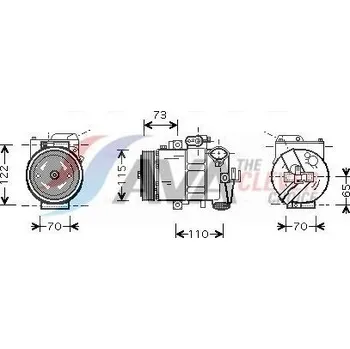 Kompresor klimatizace Kompresor, klimatizace AVA QUALITY COOLING VNAK240