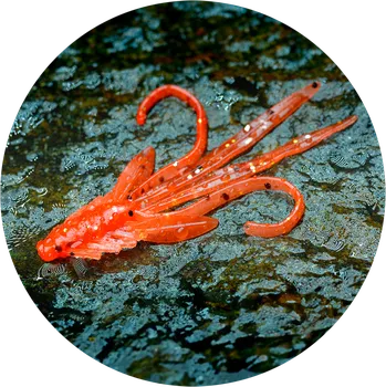 Umělá nástraha RedBass Gumová Nástraha Nymfa Orange G - S 53 mm