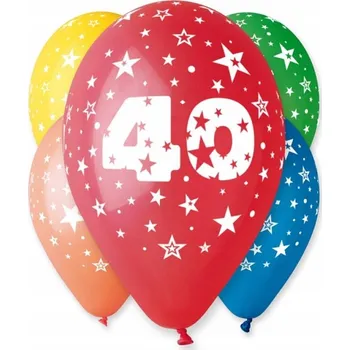 Balónek Balónky s potiskem potiskem Ge.Ma.R. k 40. narozeninám 30 cm 5 kusů