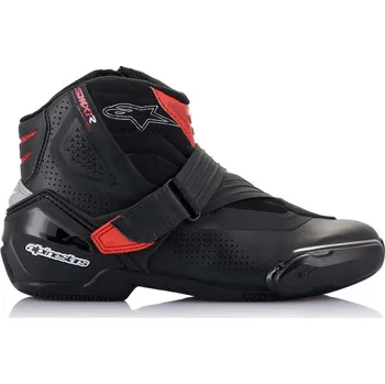Moto obuv boty SMX-1 R VENTED, ALPINESTARS (černá/červená, perforovaná obšívka) 2025 (Velikost: 38) 2H349252