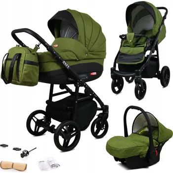 Kočárek Dětský kočárek 3v1 BabyLux Axel Alu - sporťák, hluboká korba, autosedačka
