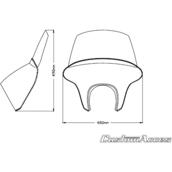 Plexi štít PUIG BATWING SML 21064H kouřová dlouhé 21064H
