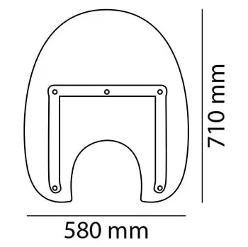 Plexi štít CUSTOMACCES AMERICA III CA0028W průhledný YAMAHA XVS 650 Drag Star (Classic) 1997-2003