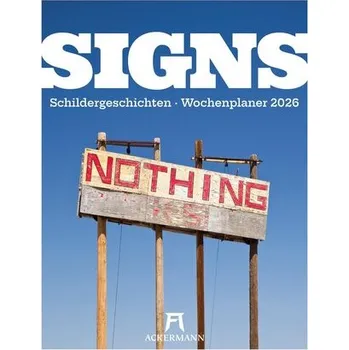Komiks pro dospělé Signs - Schilder-Wochenplaner 2026 - Ackermann Kunstverlag