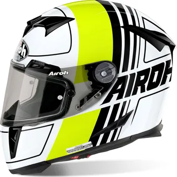 Helma na motorku přilba GP500 Scrape, AIROH (bílá/žlutá/černá, vel. XL) 2021 (Velikost: XL) GP5SC31