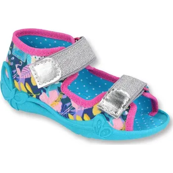 Dívčí bačkory Dívčí bačkůrky BEFADO PAPI 242P098 - květy Velikost: 21